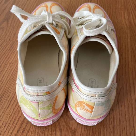 Coach Multicolor Sneakers with Pink and Orange Accents - Picture 4 of 8